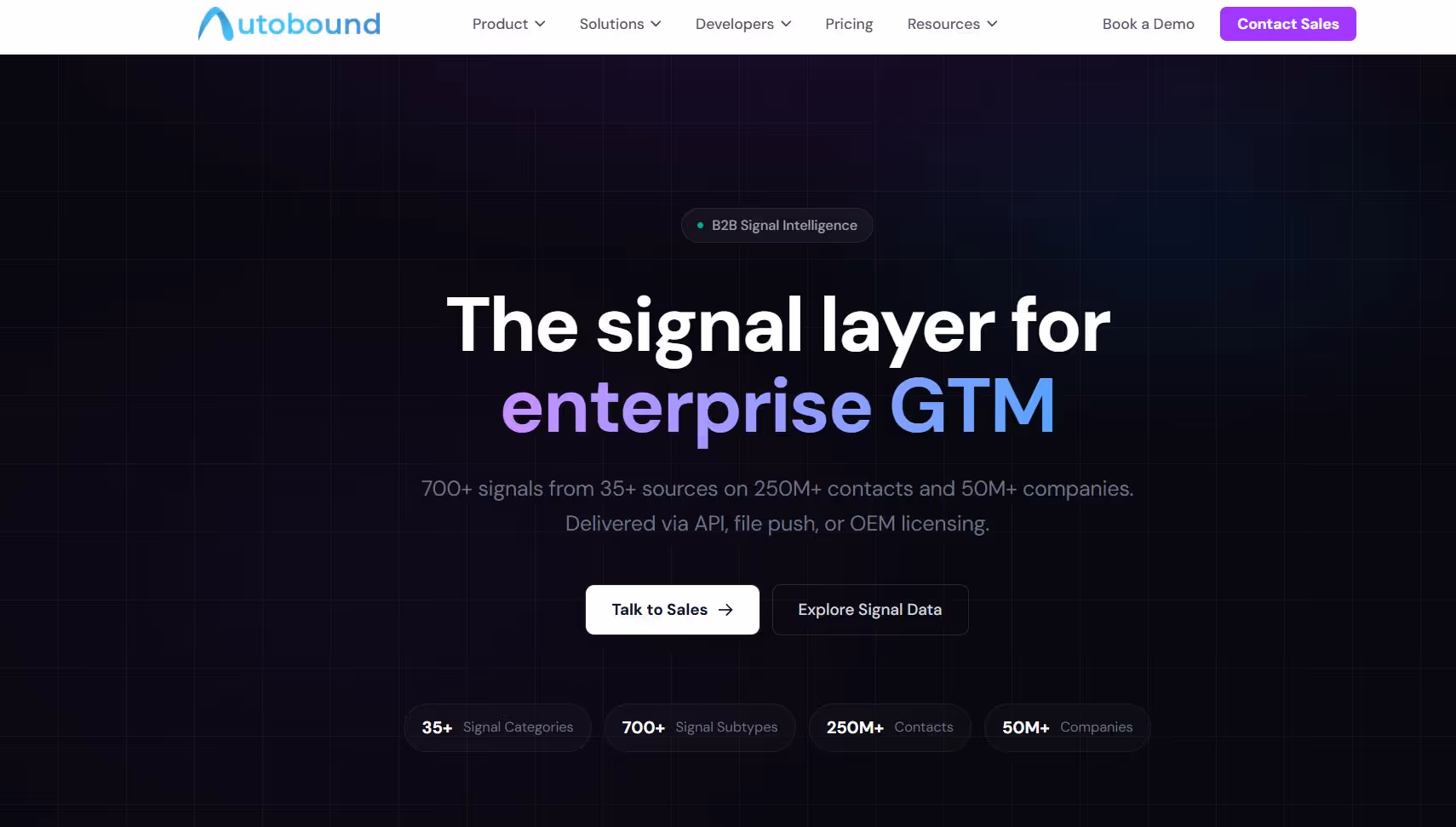 Autobound homepage