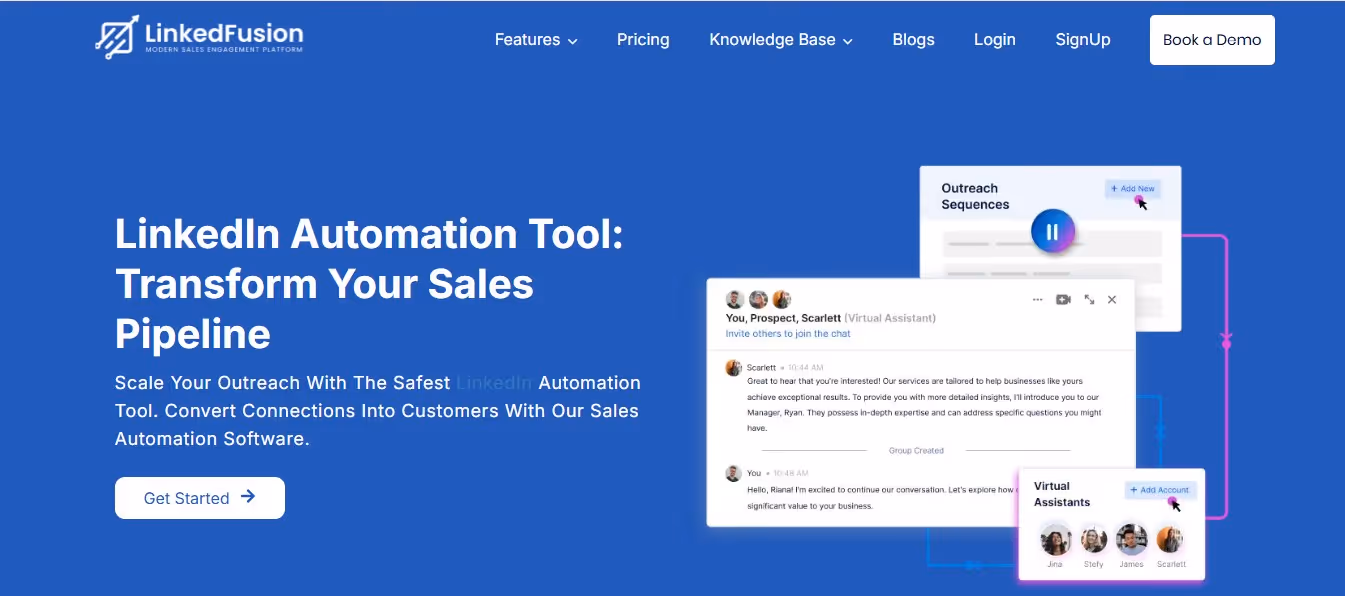 LinkedFusion homepage