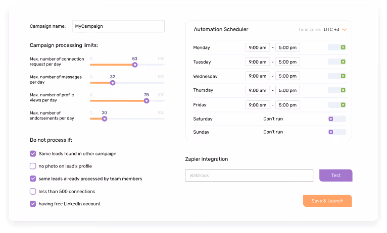 campaign processing limits on dripify