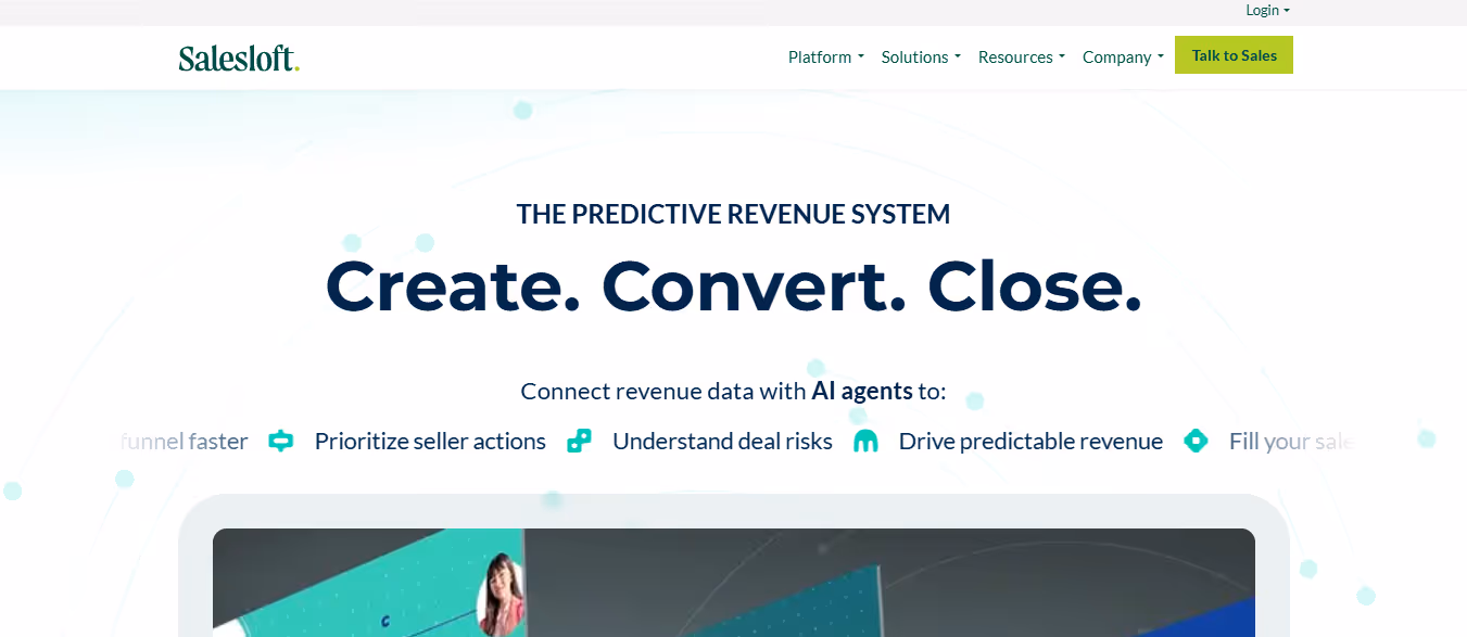 salesloft homepage