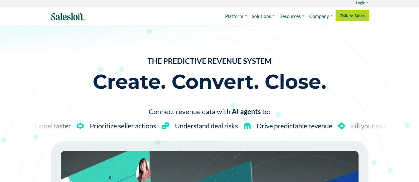 salesloft homepage