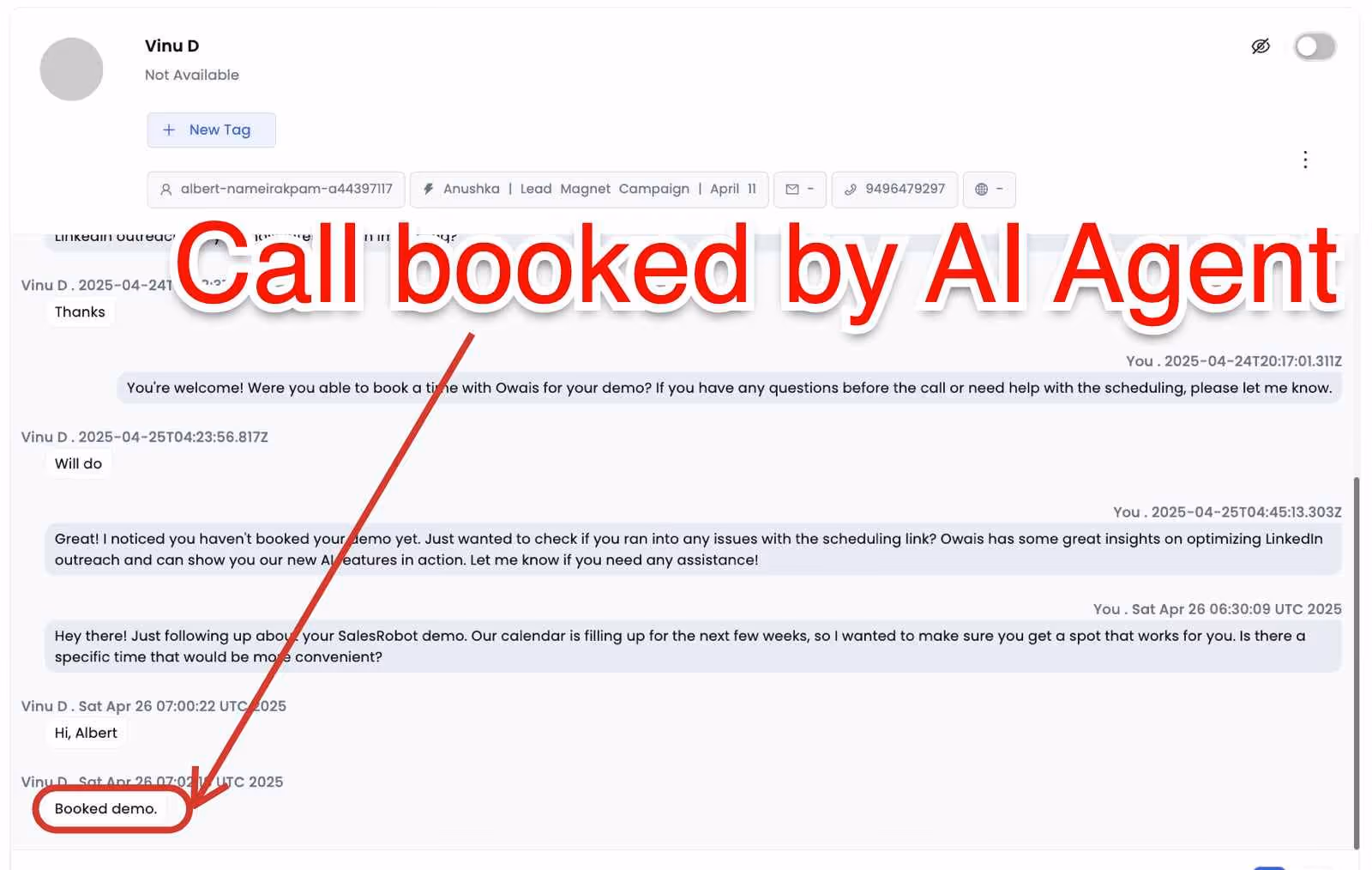 SalesRobot AI agent