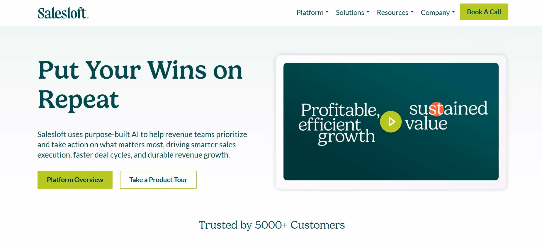 Salesloft homepage