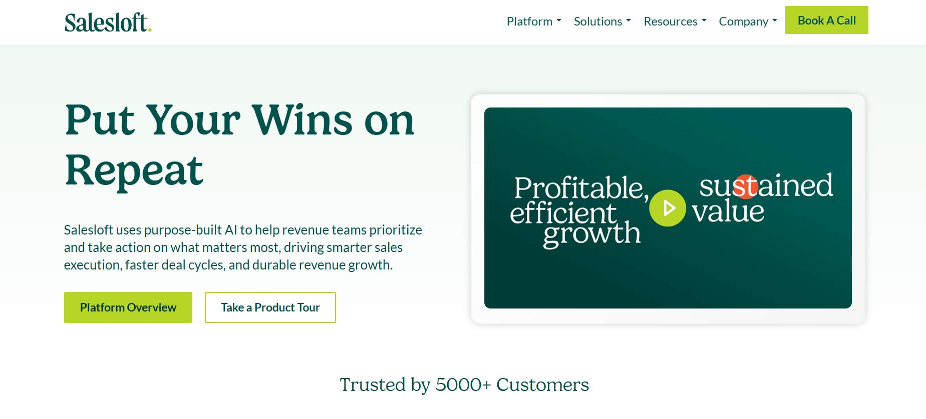 Salesloft homepage