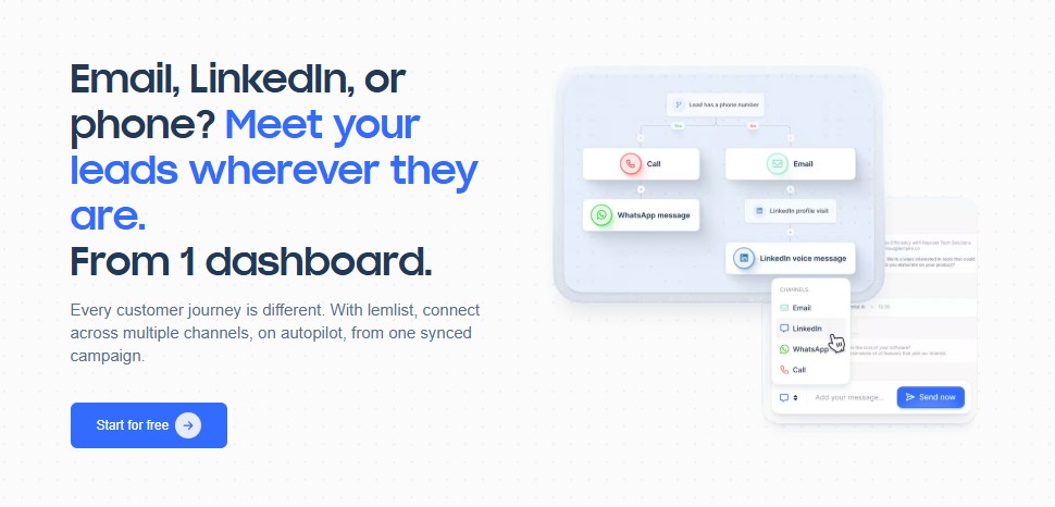 Lemlist AI demo showing how to engage with leads in a human way, at machine speed