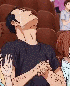 man crying and clapping sarcastically gif