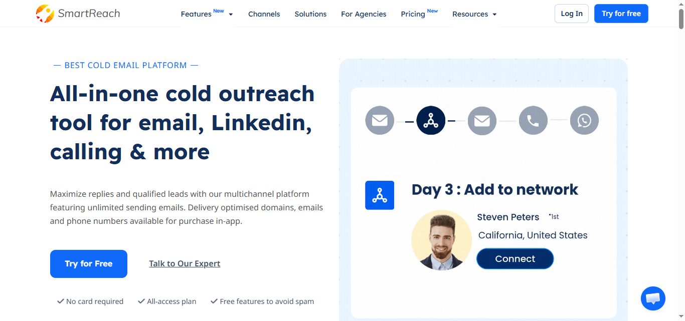 Smartreach home page