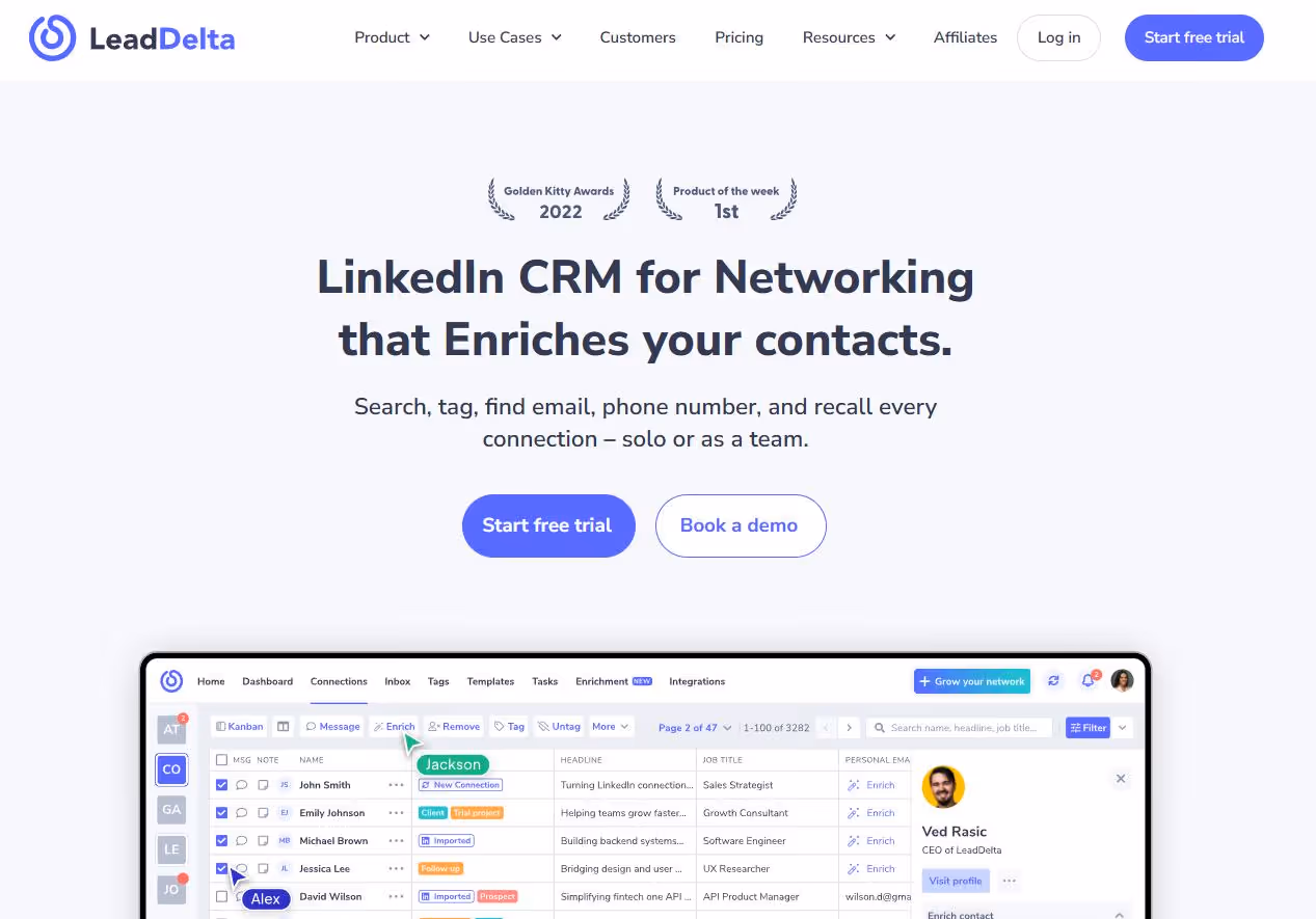 LeadDelta homepage