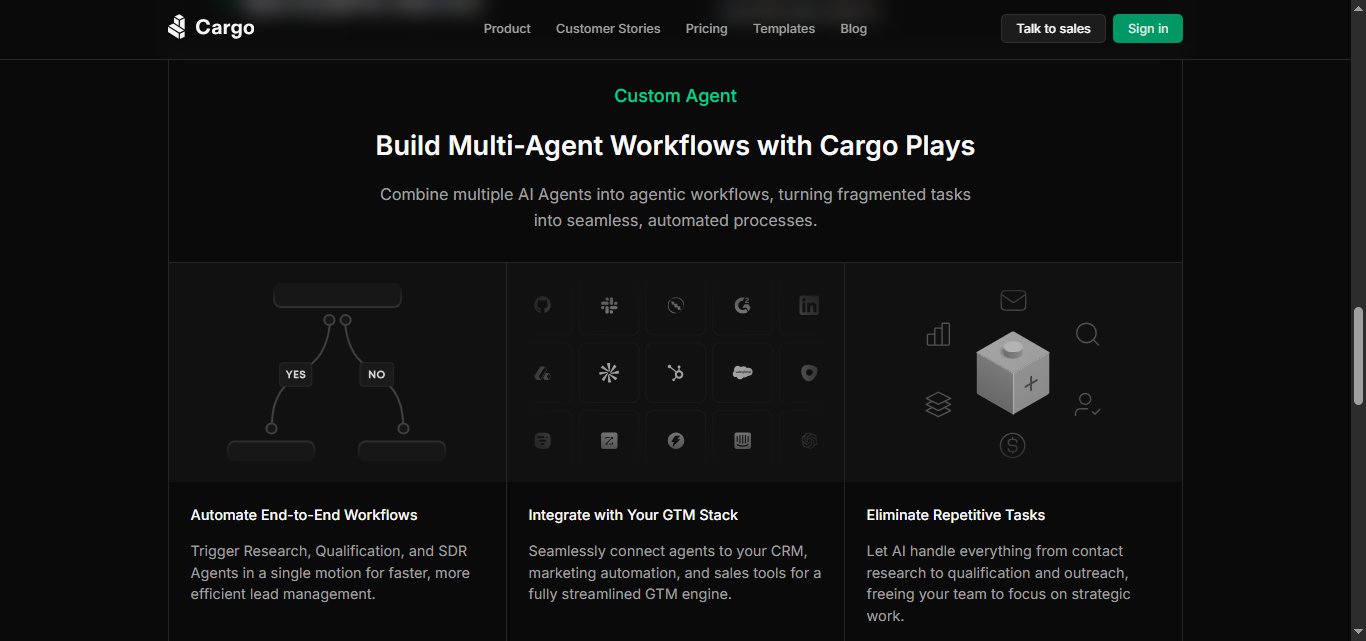 Cargo Plays interface for building multi-agent workflows.