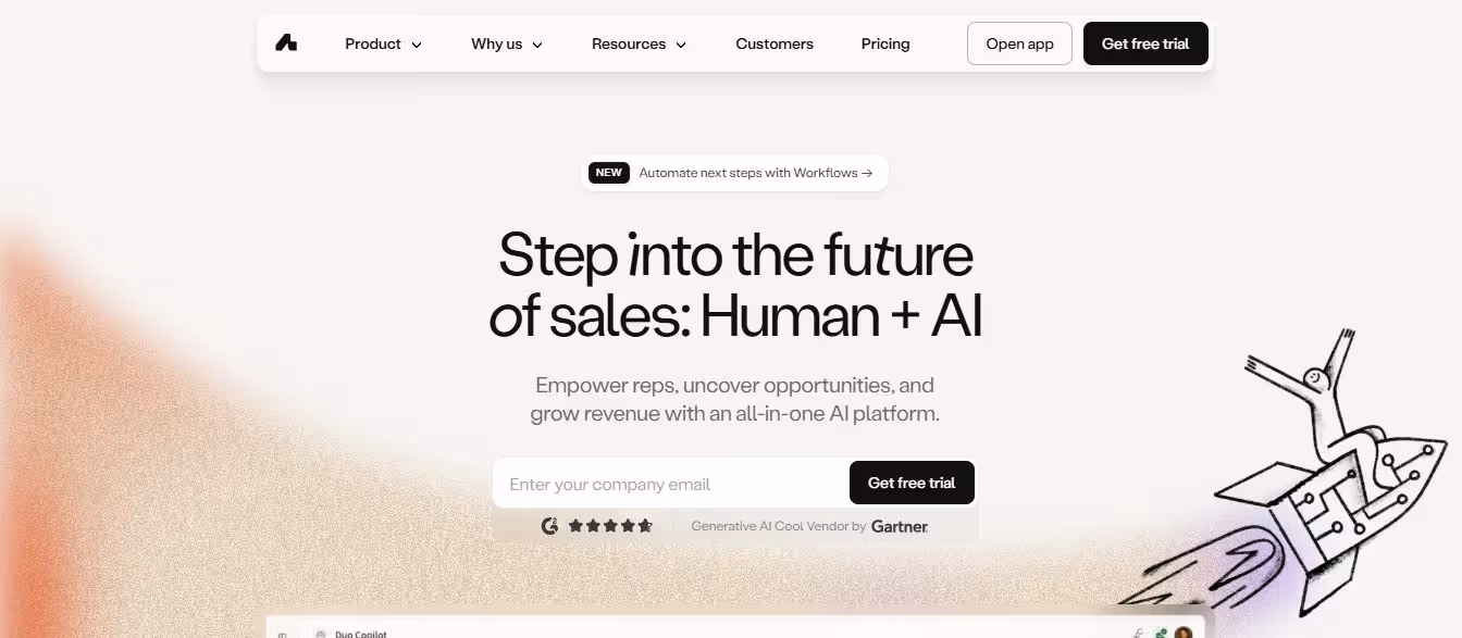 A man in a rocket ship with a sales theme.