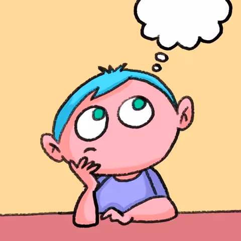 gif of kid thinking