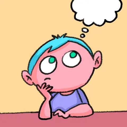 gif of kid thinking