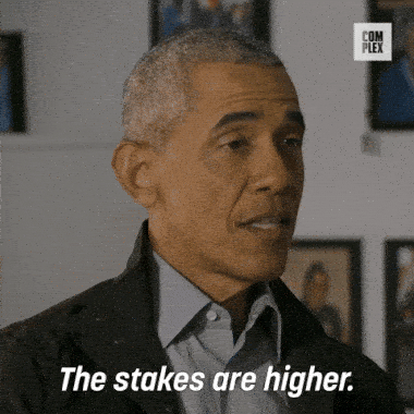 Barrack Obama saying the stakes are high