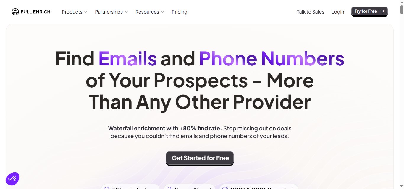 Website headline reads "Find Emails and Phone Numbers of Your Prospects – More Than Any Other Provider