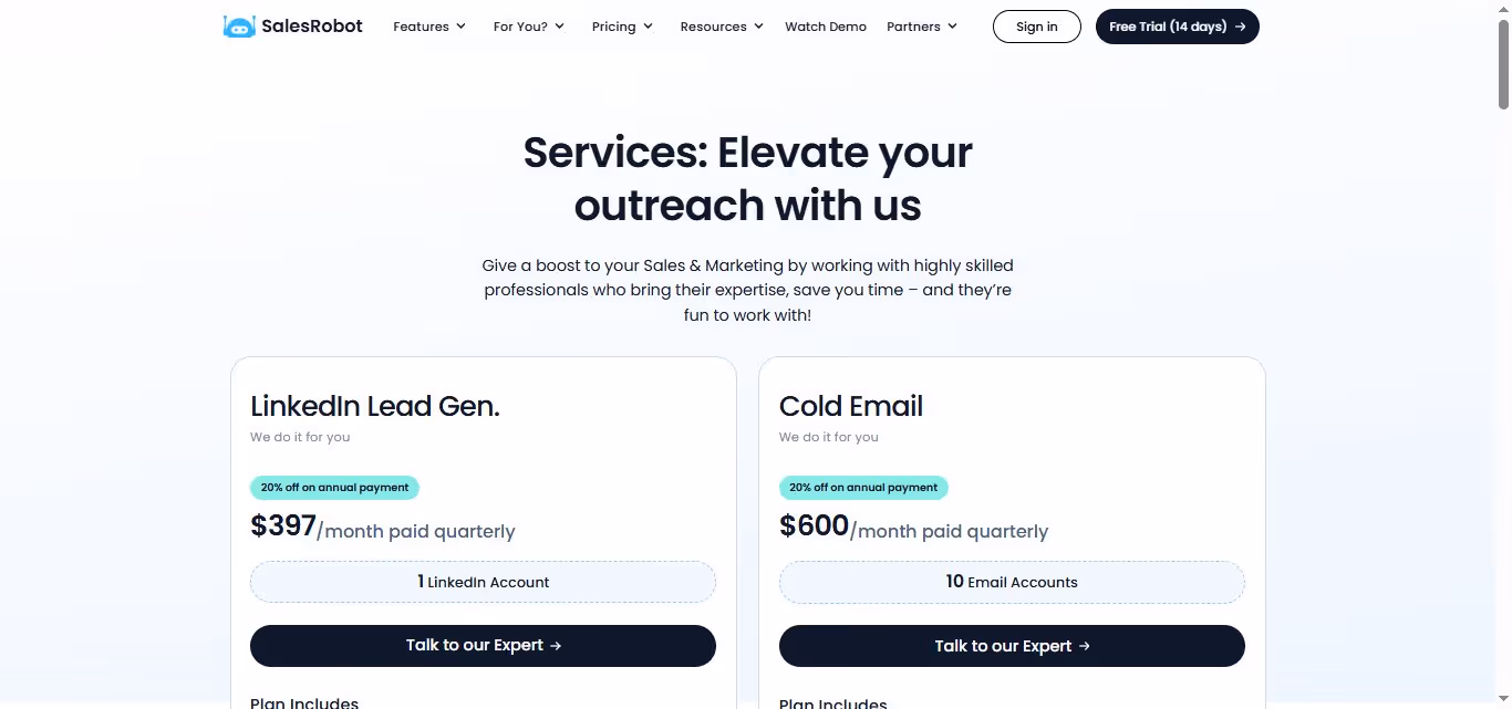 SalesRobot Services