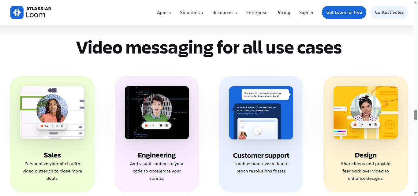 Pricing plans for Loom: Starter, Business, Business + AI, and Enterprise.