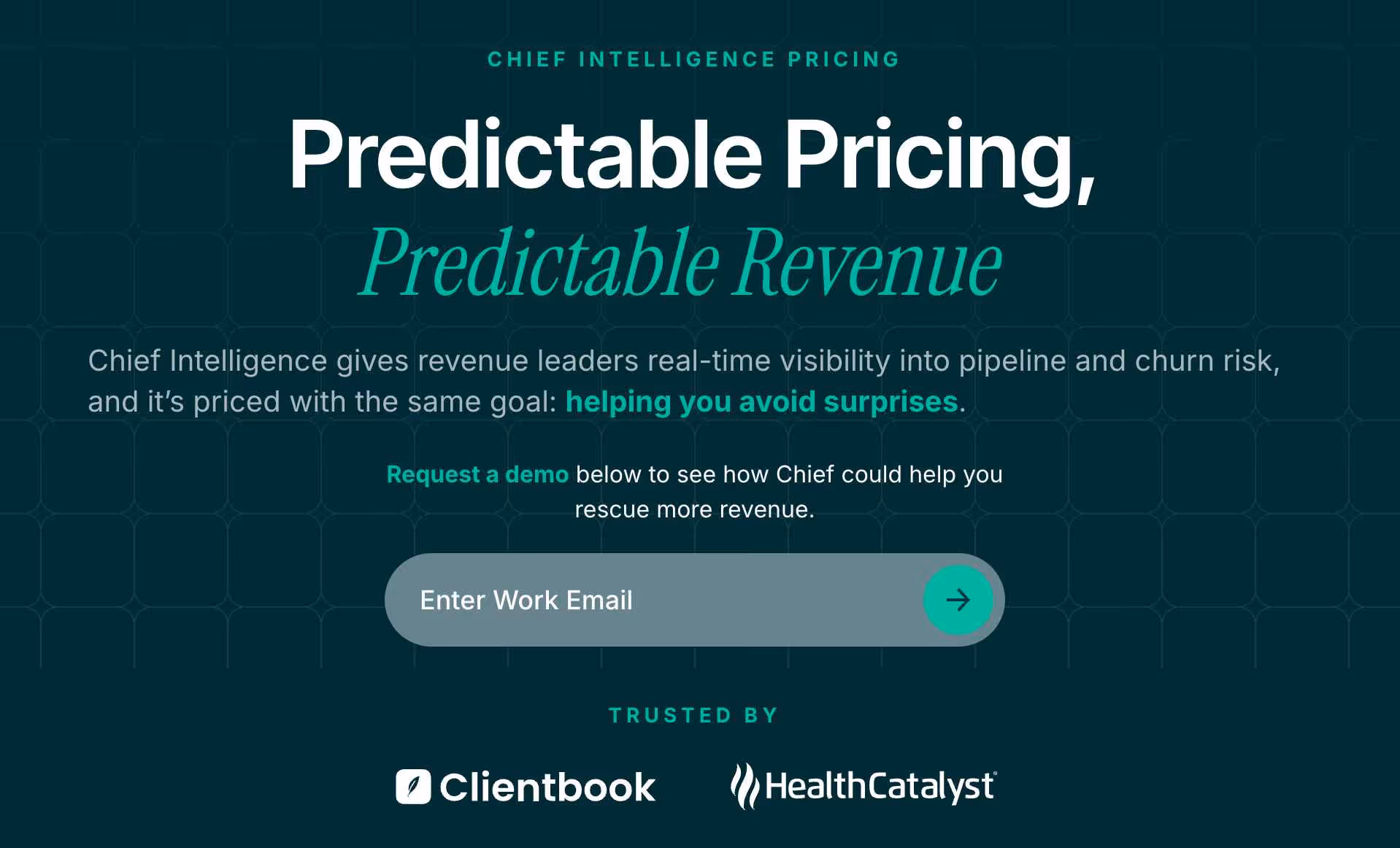 Chief pricing