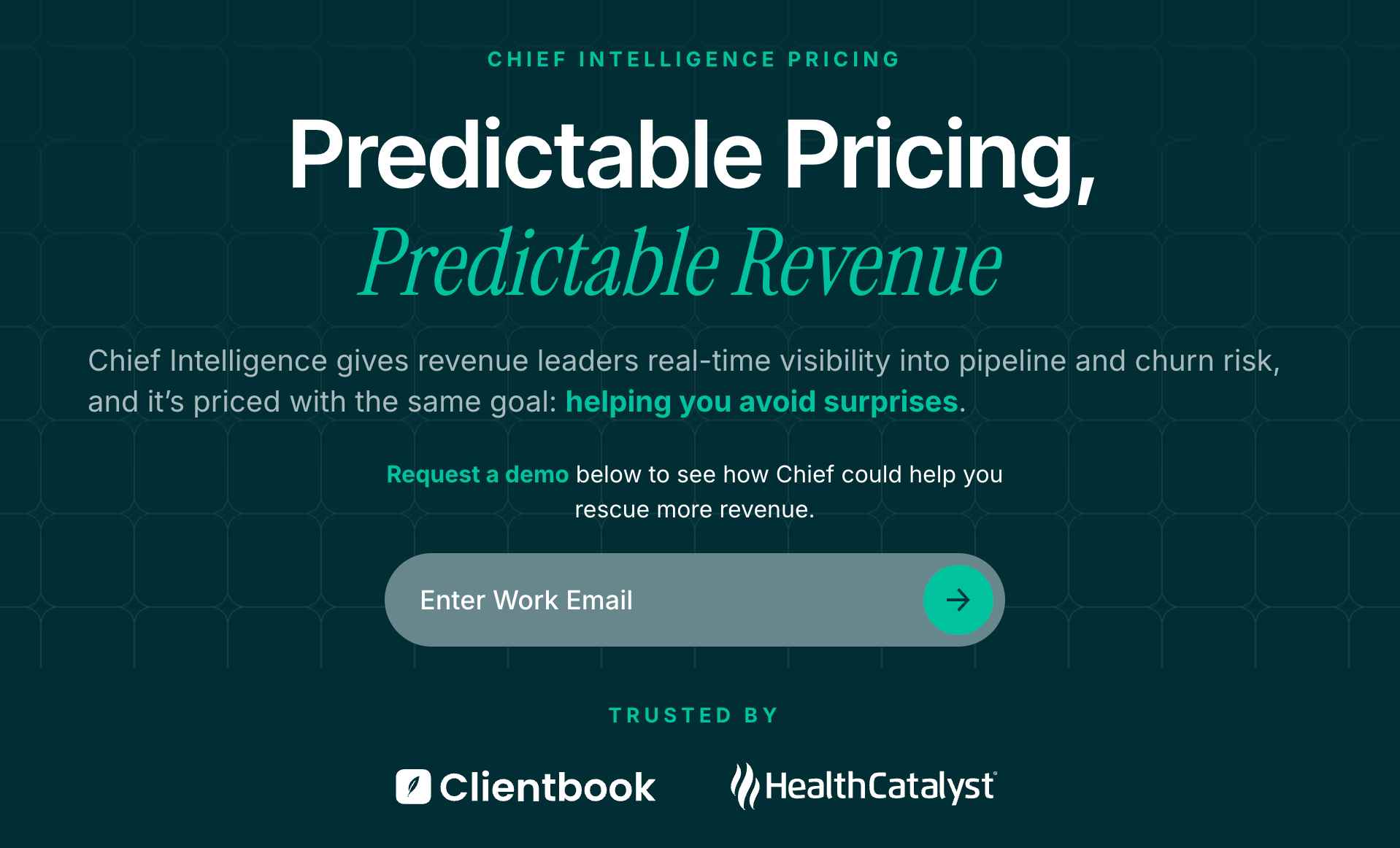 Chief pricing