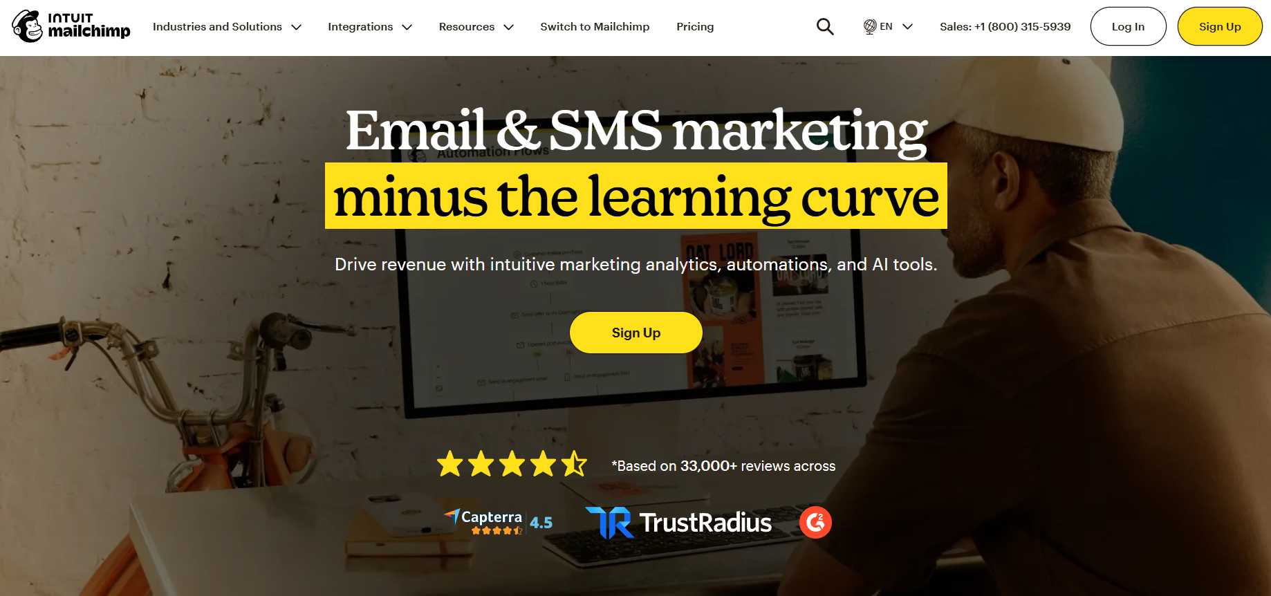 Mailchimp Homepage