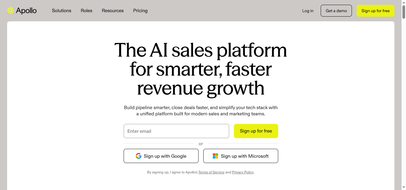 apollo homepage