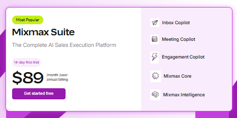 mixmax suite plan