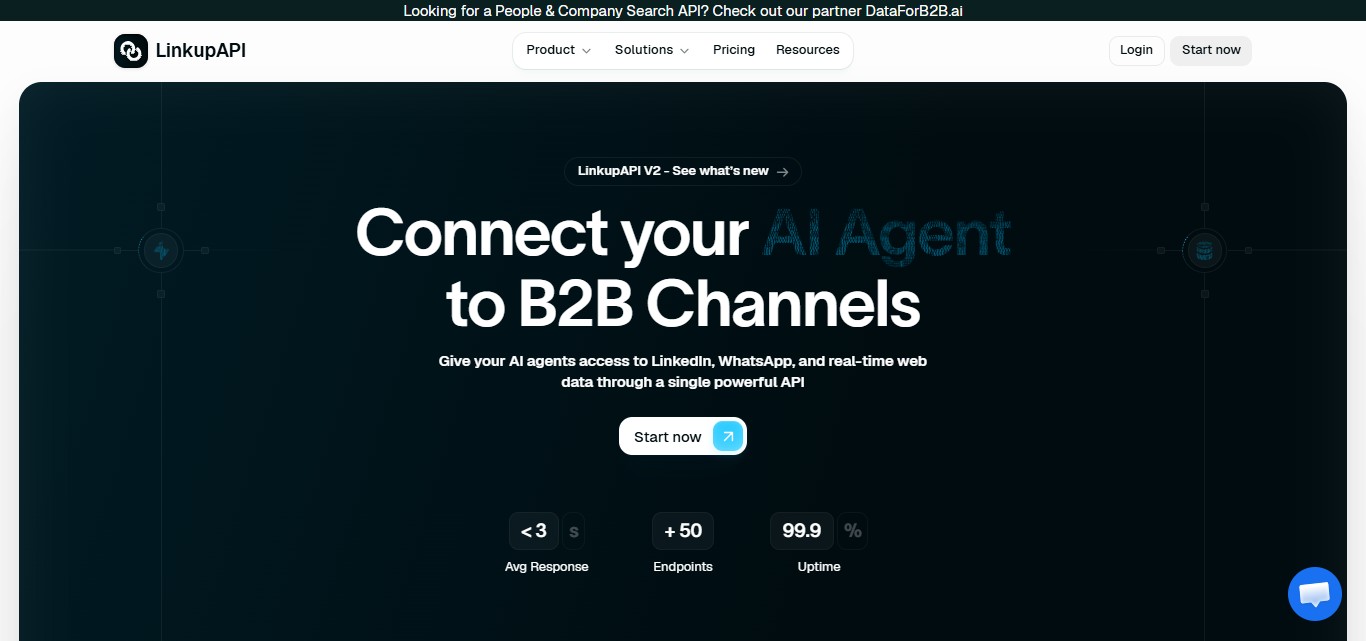 LinkupAPI Connect your AI Agent to B2B Channels