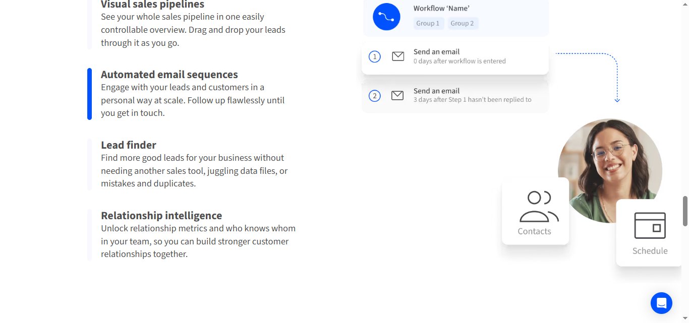 Screenshot of an automated email sequence workflow.