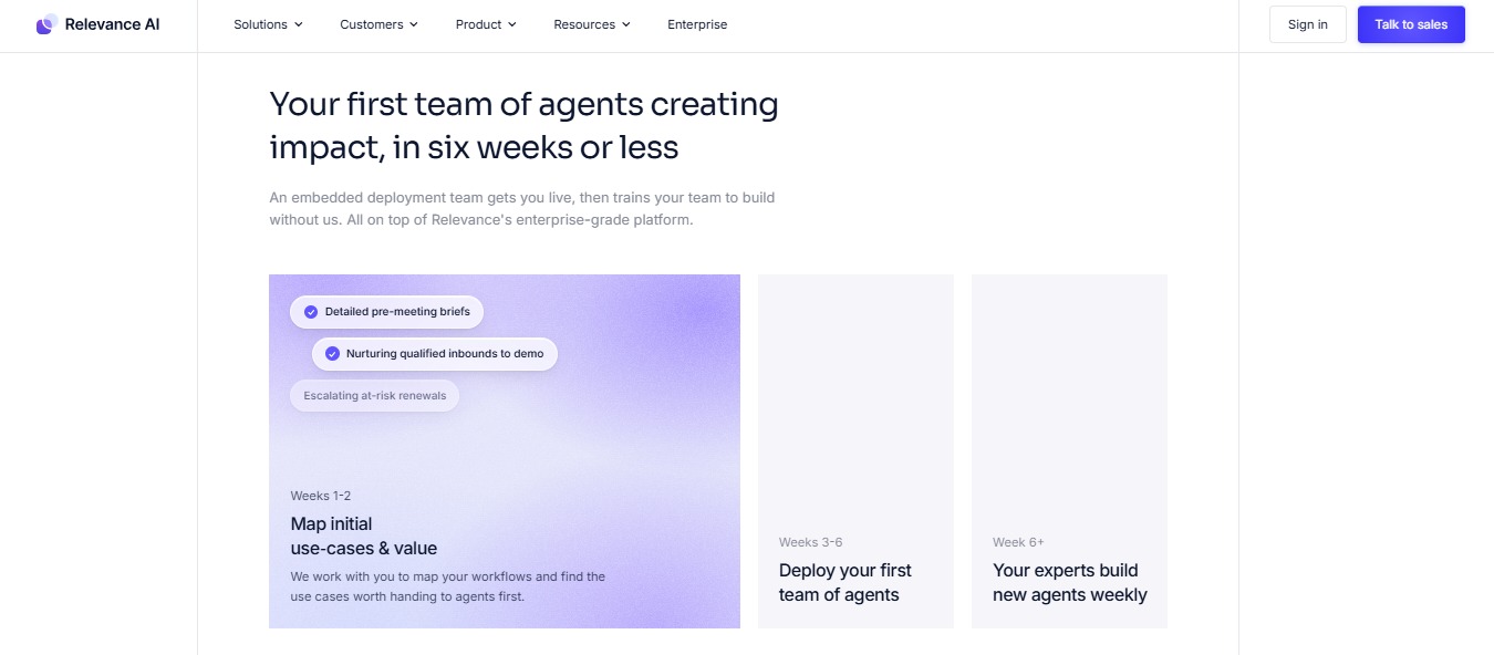 relevance ai homepage