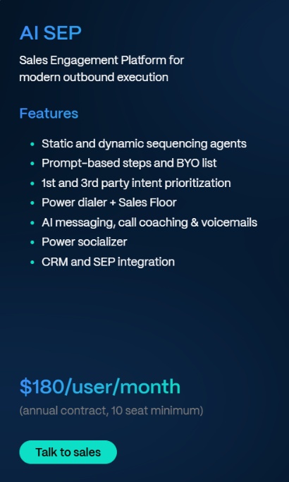 AI SEP features and pricing
