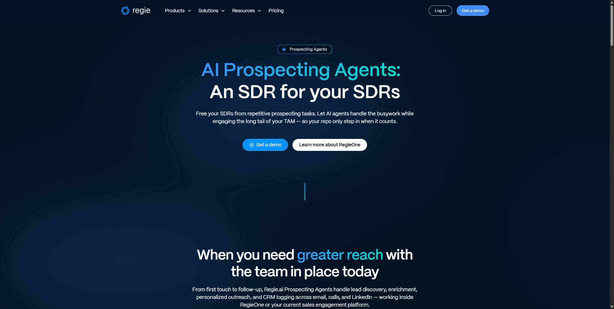 AI Prospecting Agents: An SDR for your SDRs headline and description.