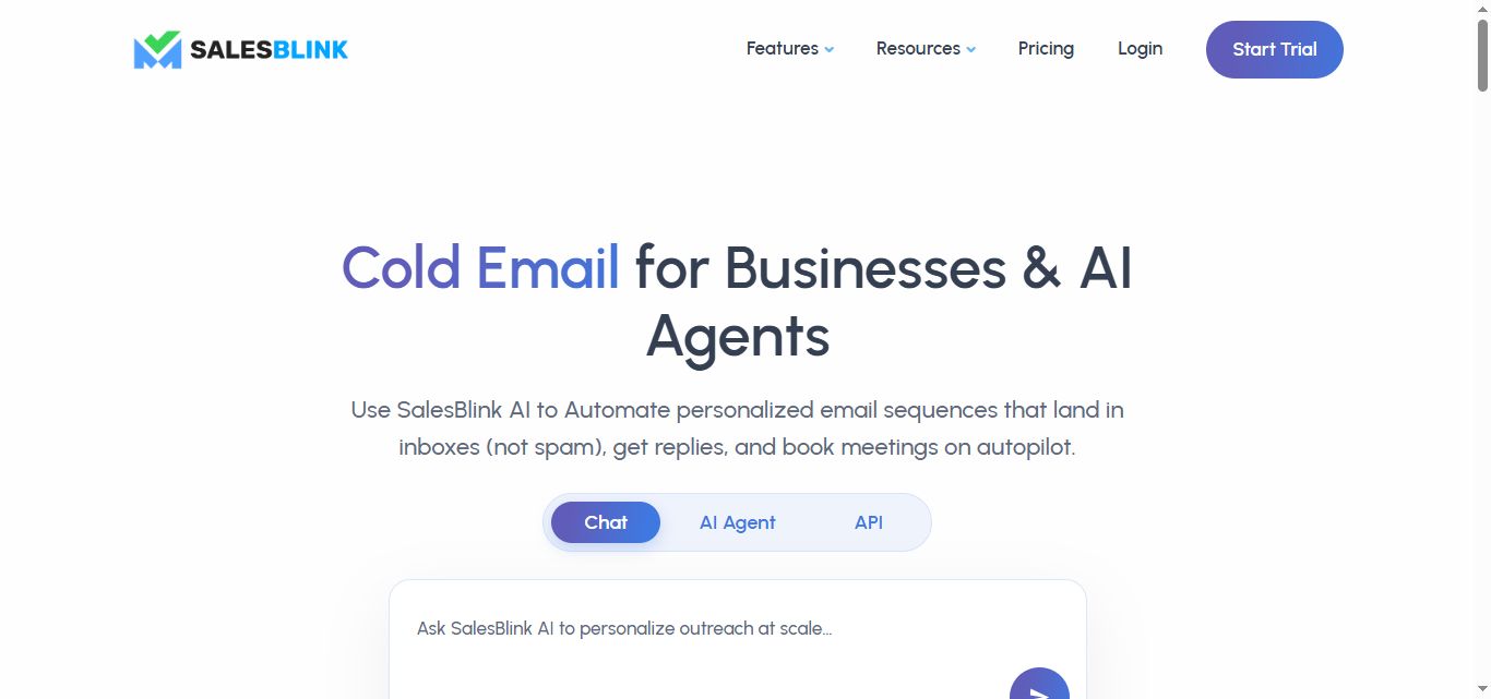 salesblink homepage