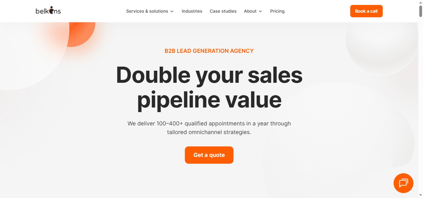 Screenshot of the belkins website.