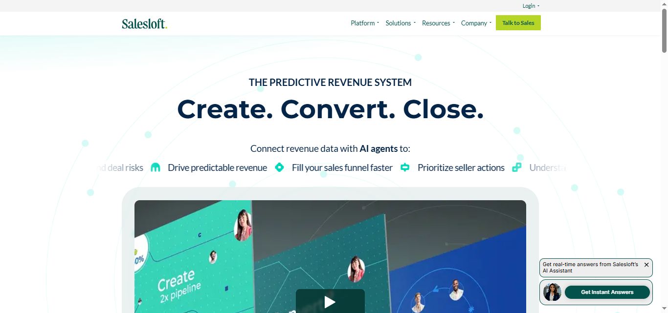 salesloft homepage
