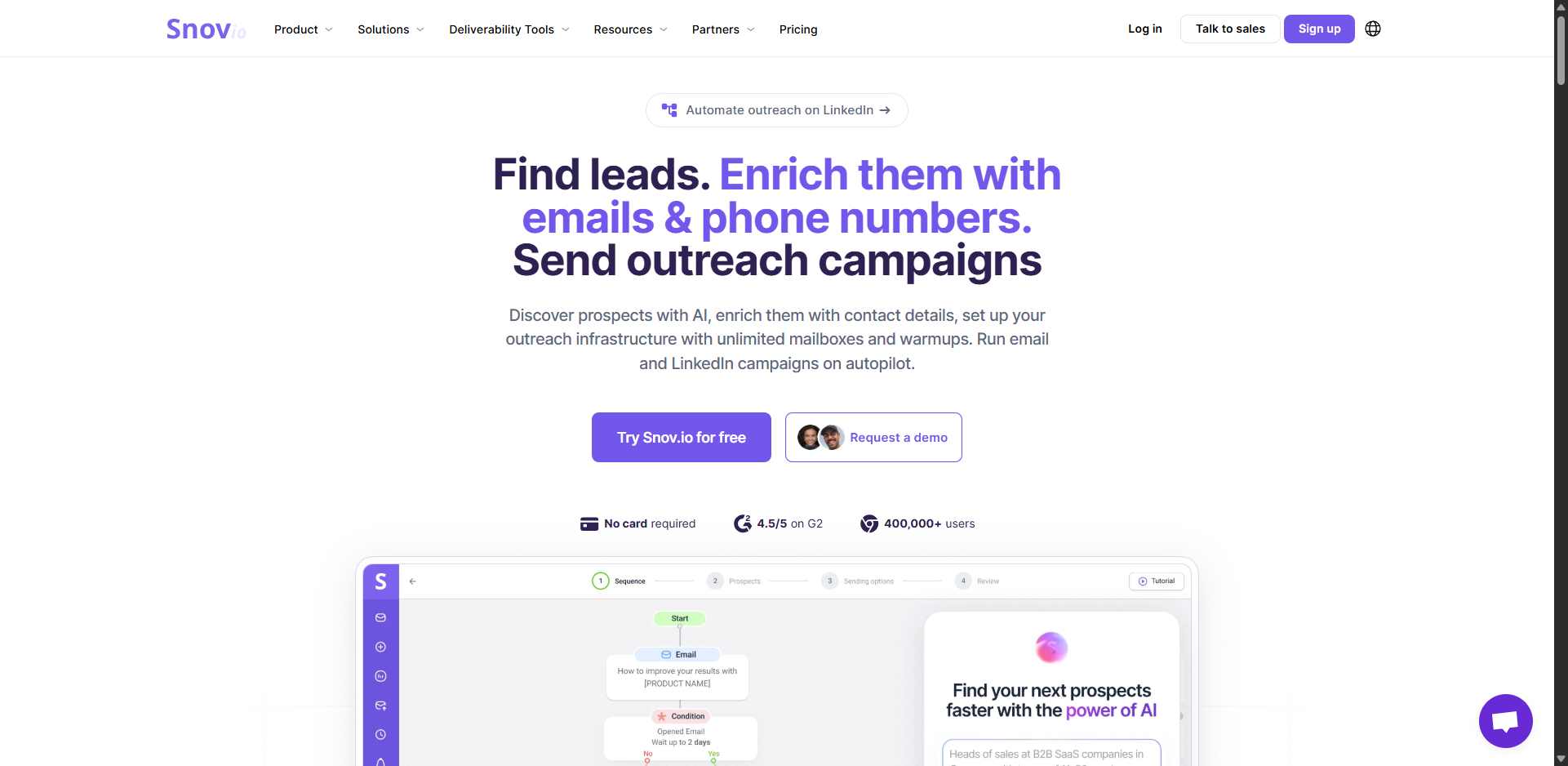 snov.io homepage