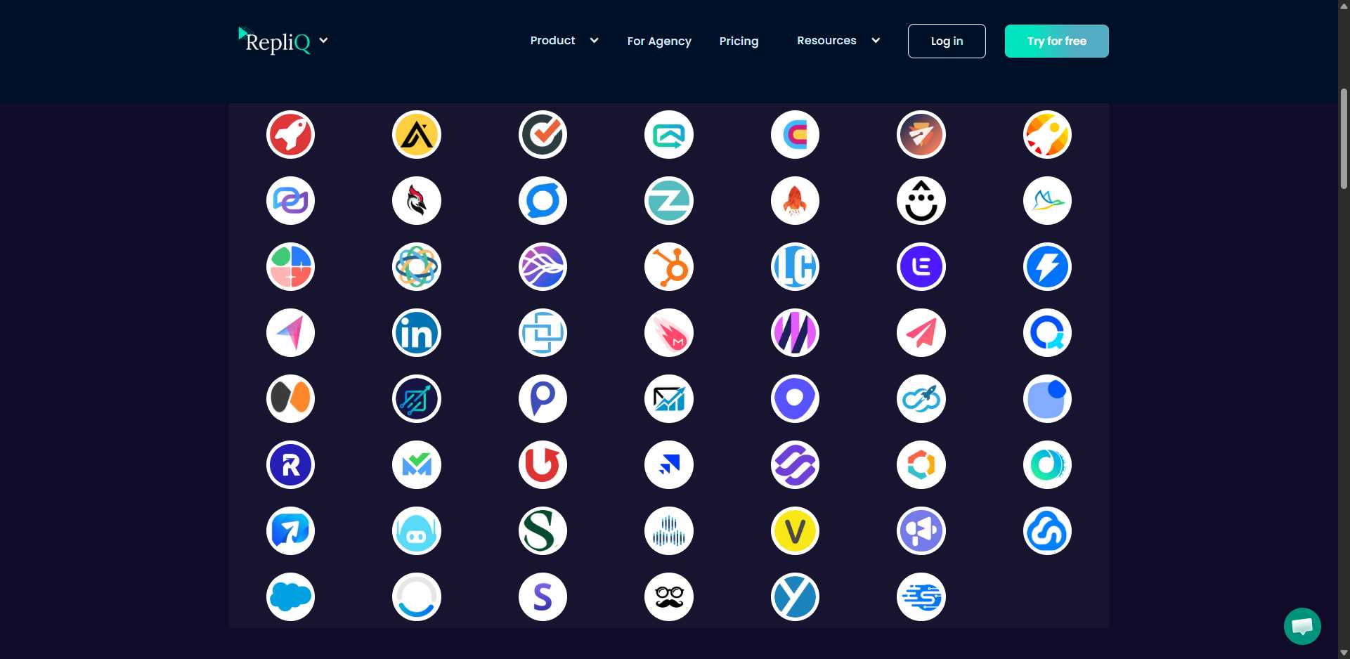 Grid of various company logos.