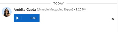 Audio message from Ambika Gupta.
