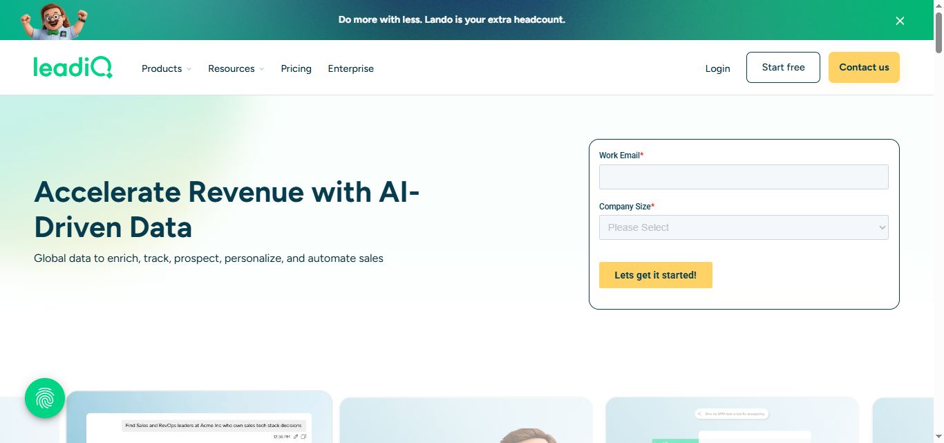 leadiq homepage