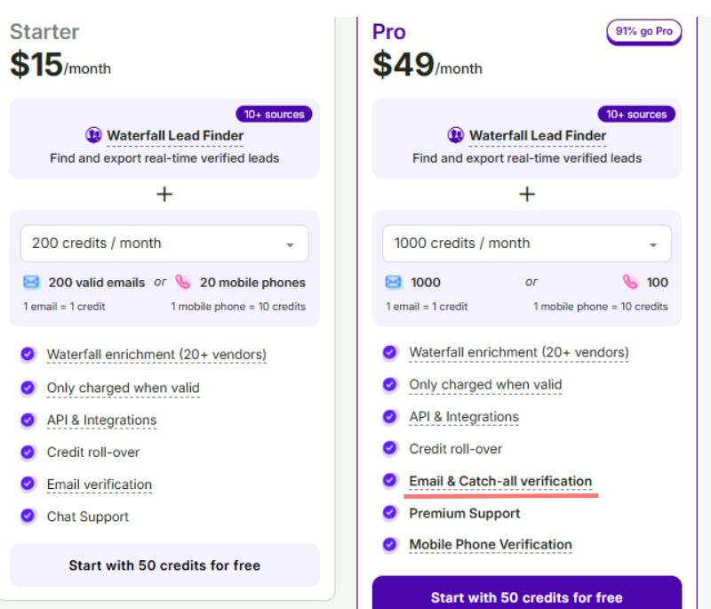 catch all verification on pro plan