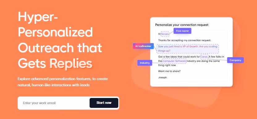 Hyper-personalised outreach by Dripify