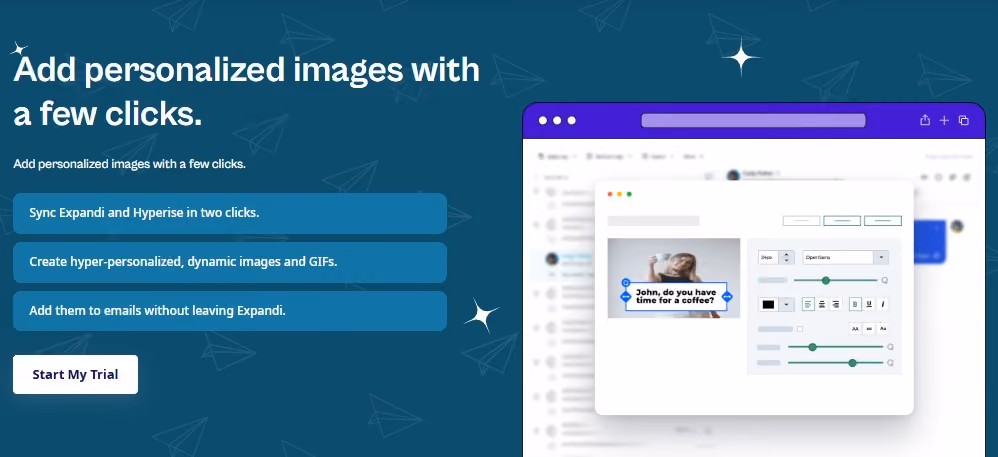 Personalised images with Expandi