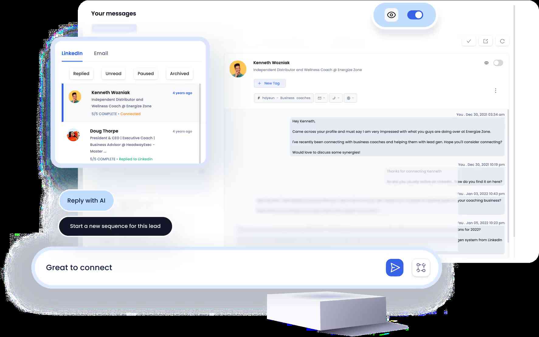 Follow-up sequences in SalesRobot