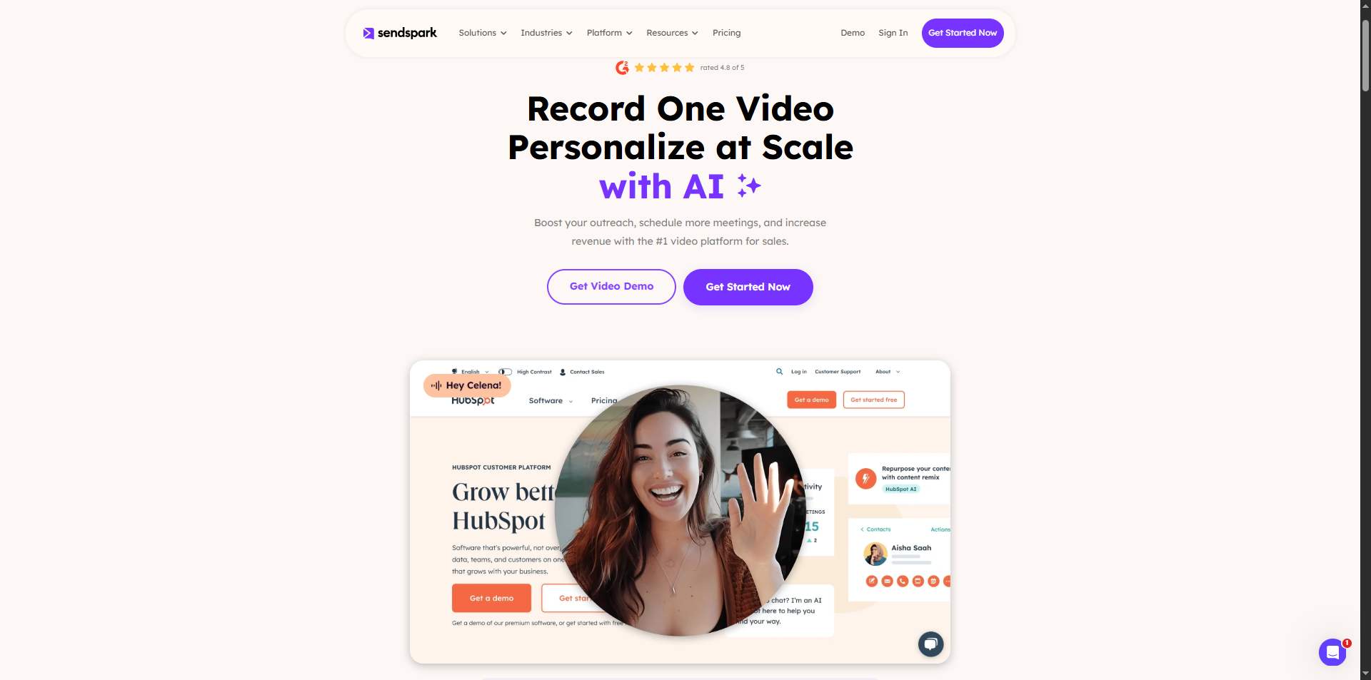 sendspark homepage