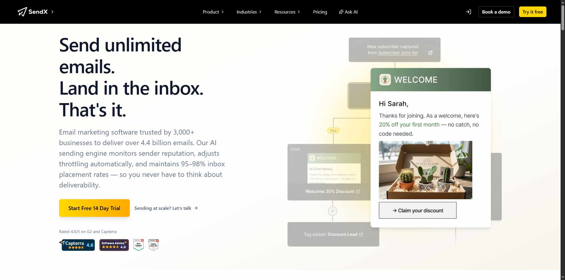 send unlimited emails in sendx
