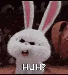 rabbit saying huhhhhh
