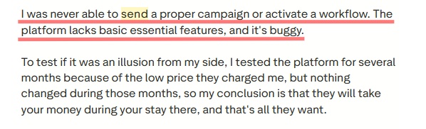 negative review of sendx