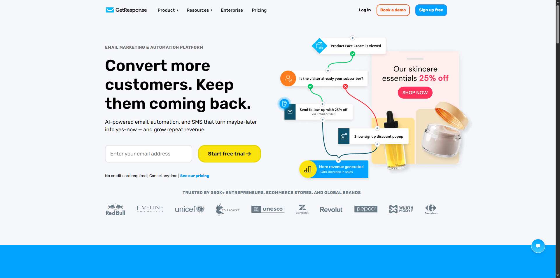 getresponse homepage