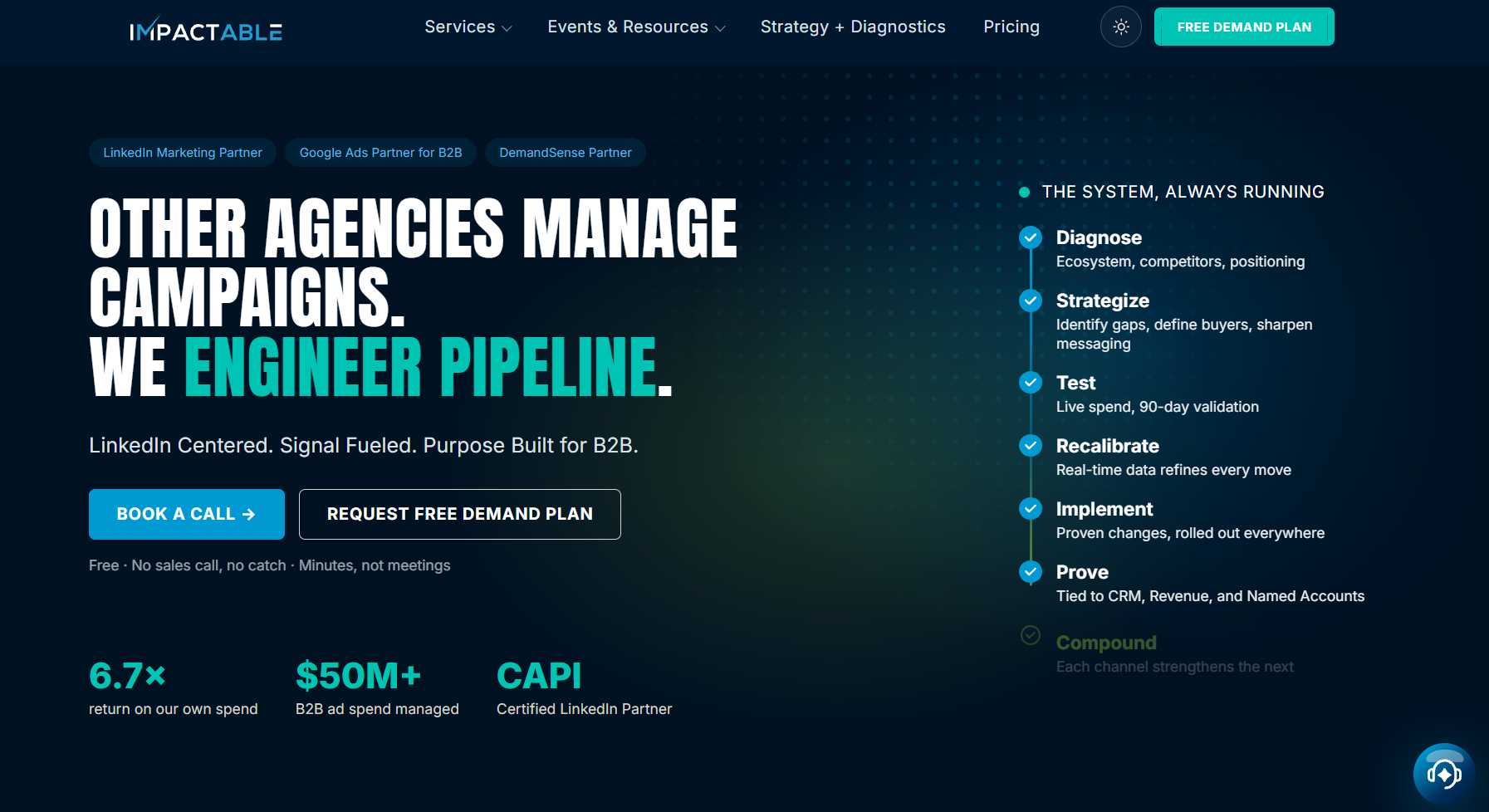 Impactable homepage