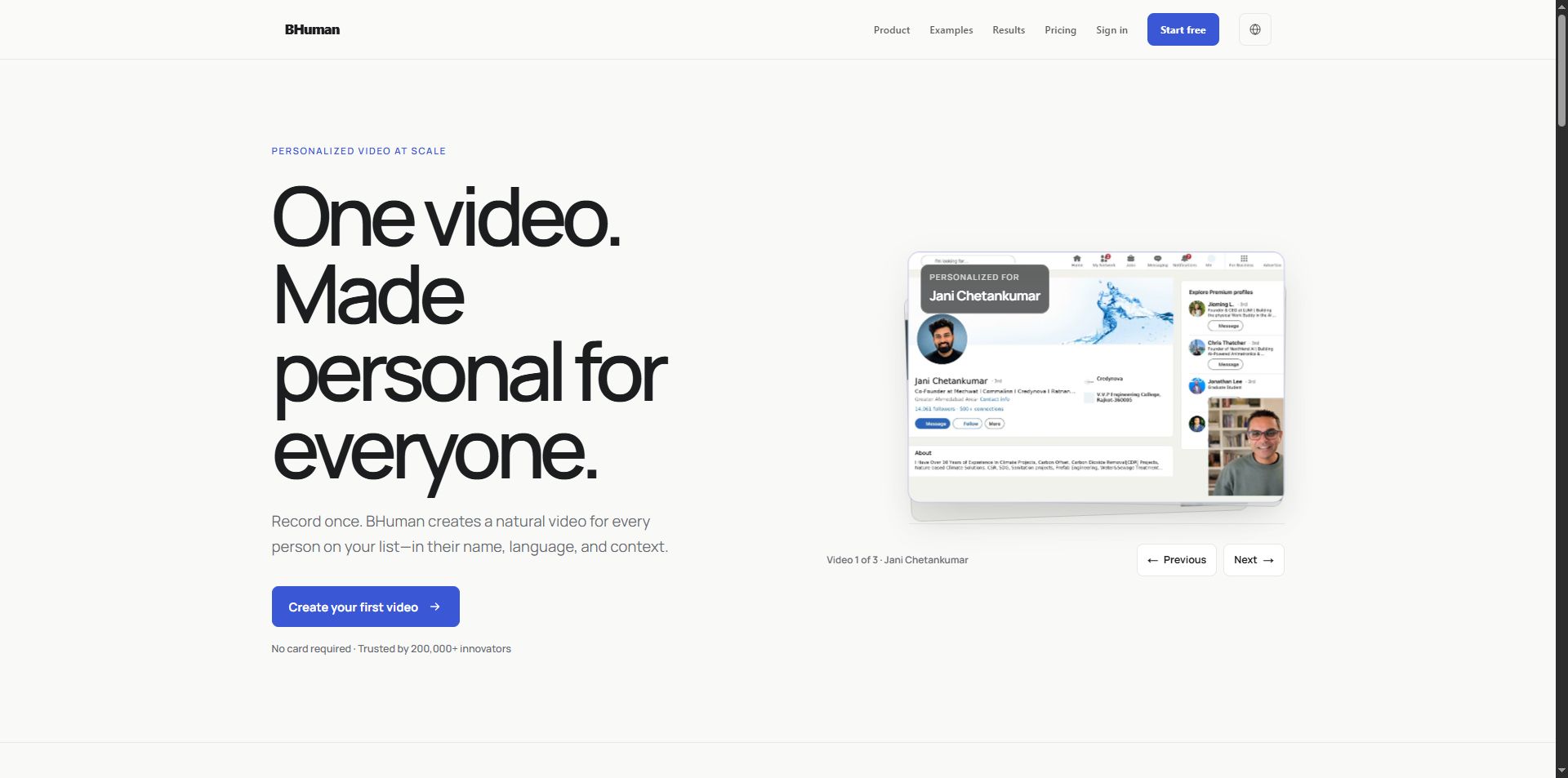 bhuman homepage