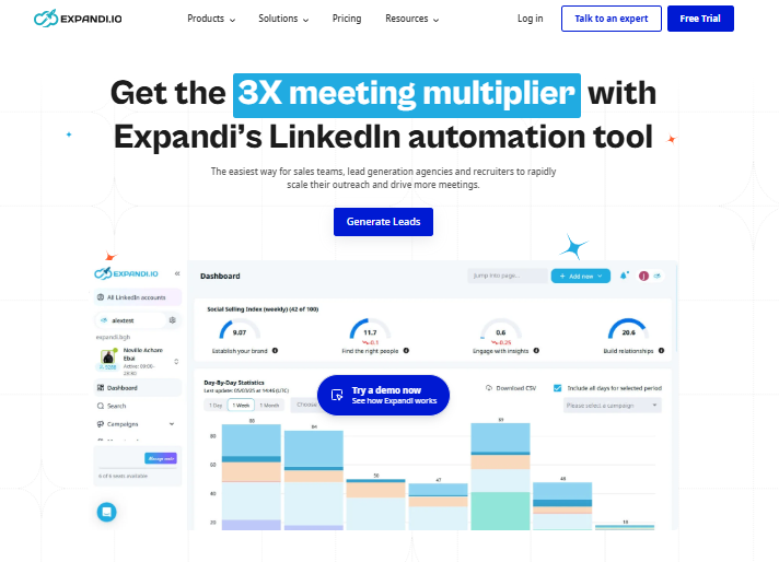 Expandi homepage