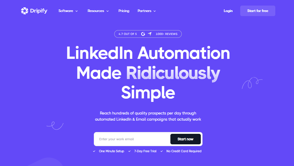 dripify homepage